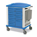 CARRELLO MULTIFUNZIONALE BASIC STANDARD - 9 cassetti - serratura - 82x64xh.100cm - blu