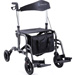 DEAMBULATORE PIEGHEVOLE GAYA 2.0 / ROLLATOR 4 RUOTE in alluminio verniciato - doppia funzione - portata 136kg